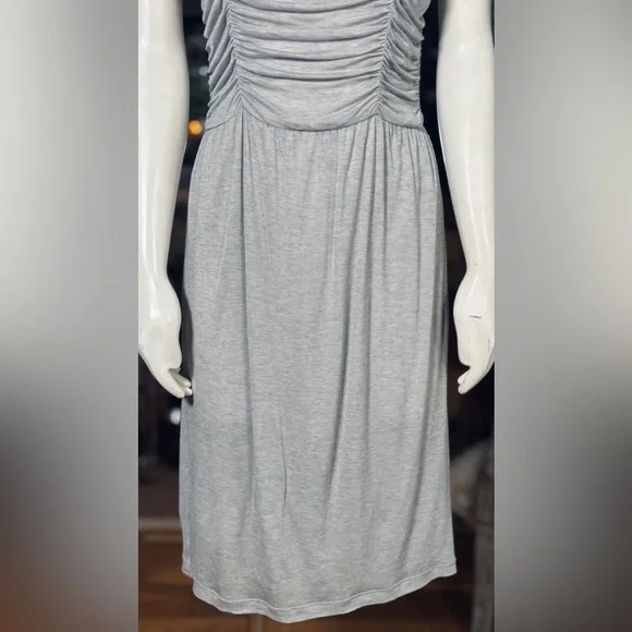 Jason Wu Grey Malin Shirred Bodice Sleeveless Tencel & Silk Dress, Szs 6 & 8